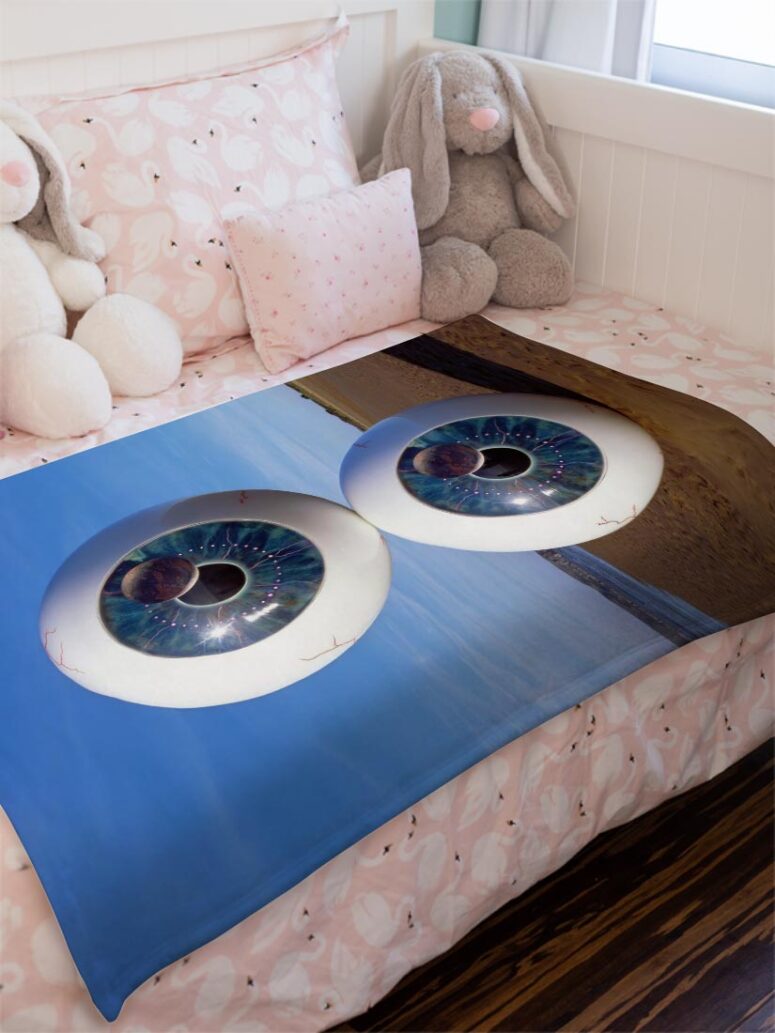 Pulse in Reallife beach Pink Floyd Velveteen Plush Blanket Pulse in Reallife beach Pink Floyd Velveteen Plush Blanket