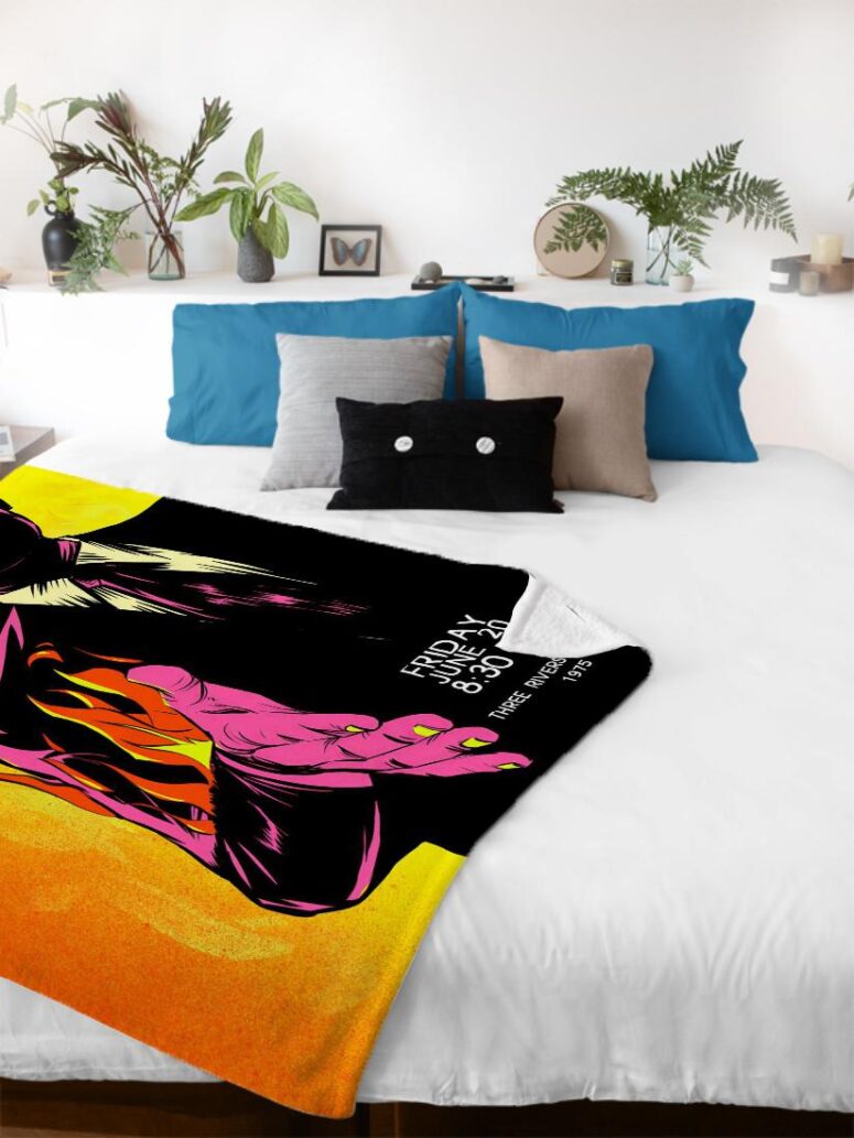 Raving and drooling pink floyd Poster 1975 Velveteen Plush Blanket