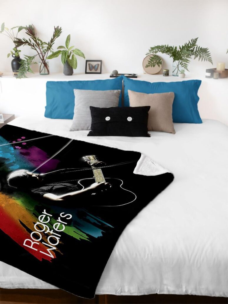 Roger Water Art Pink Floyd Velveteen Plush Blanket Roger Water Art Pink Floyd Velveteen Plush Blanket