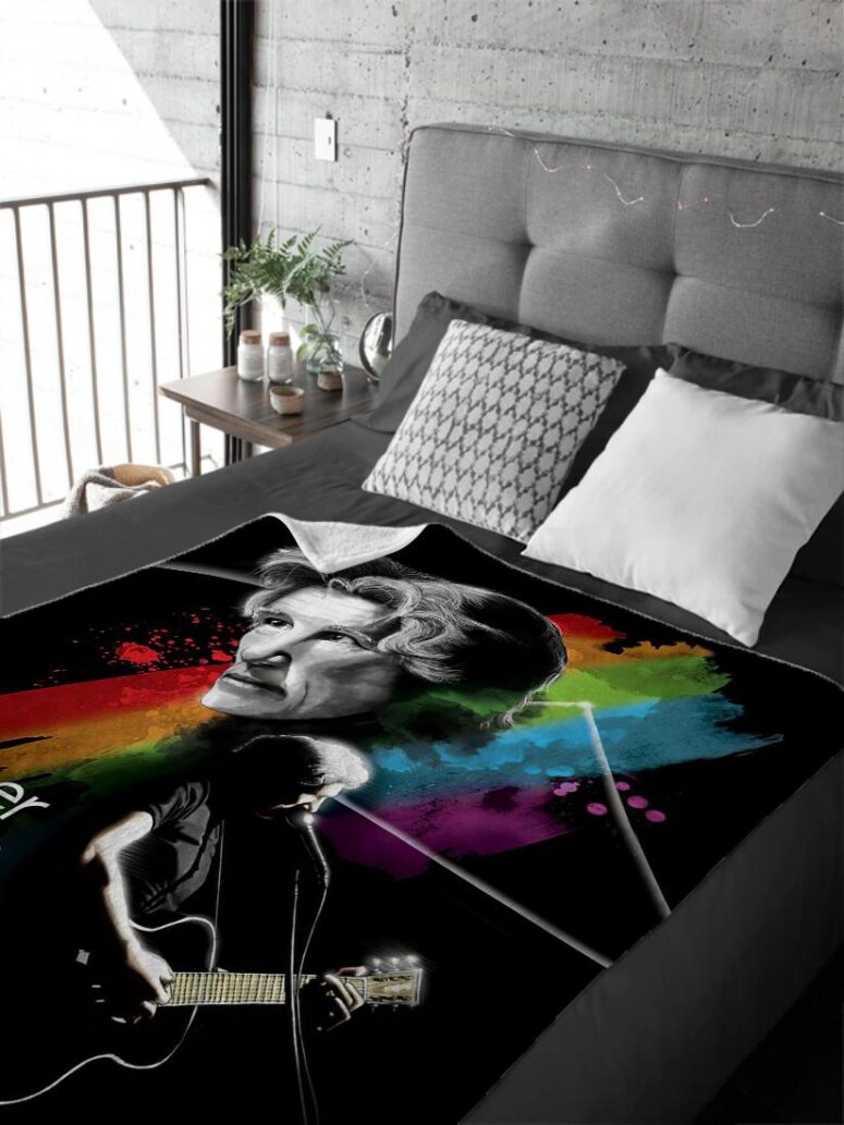 Roger Water Art Pink Floyd Velveteen Plush Blanket Roger Water Art Pink Floyd Velveteen Plush Blanket