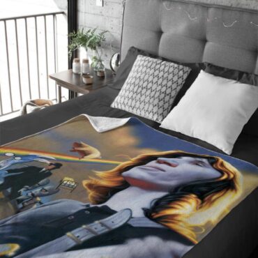 Pink Floyd Roger Waters Drawing Art Velveteen Plush Blanket