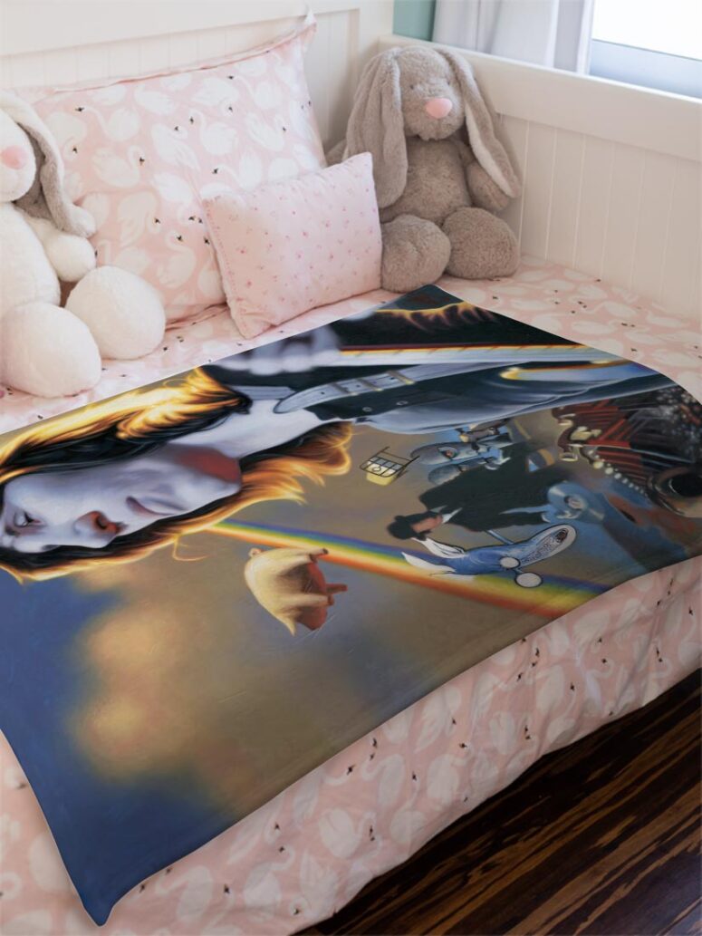 Pink Floyd Roger Waters Drawing Art Velveteen Plush Blanket