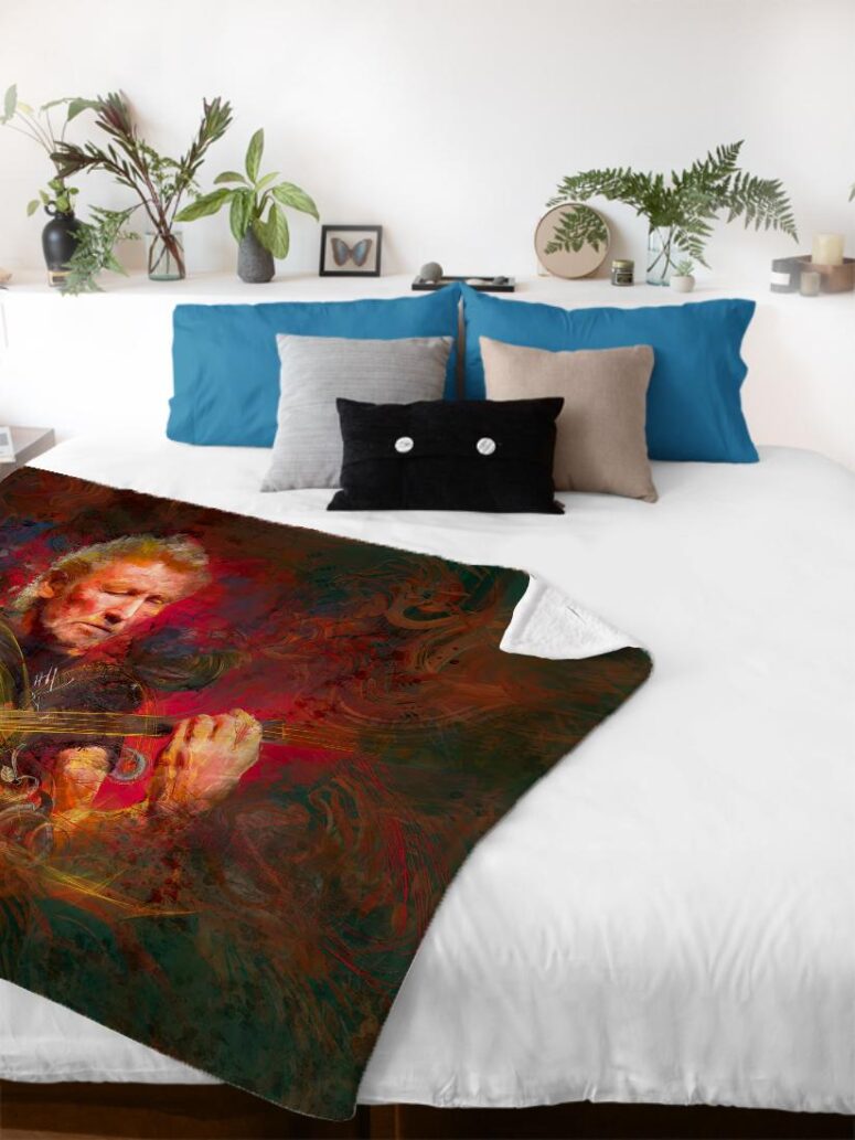 Roger Waters Digital Painting Pink Floyd Velveteen Plush Blanket
