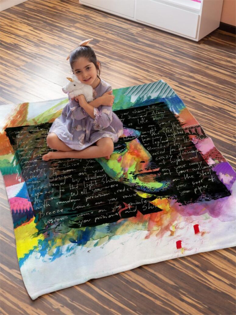 Shine on You Crazy Diamond Lyric Syd Barrett Pink Floyd Velveteen Plush Blanket Shine on You Crazy Diamond Lyric Syd Barrett Pink Floyd Velveteen Plush Blanket