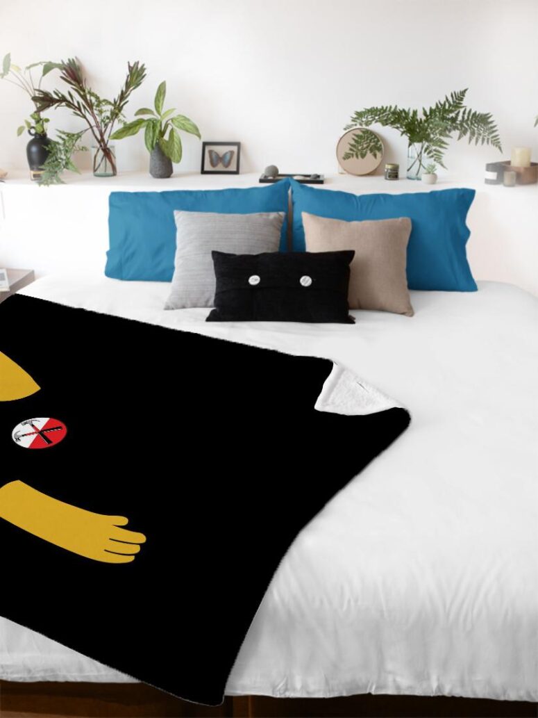 Simpson x The Wall Pink Floyd Velveteen Plush Blanket