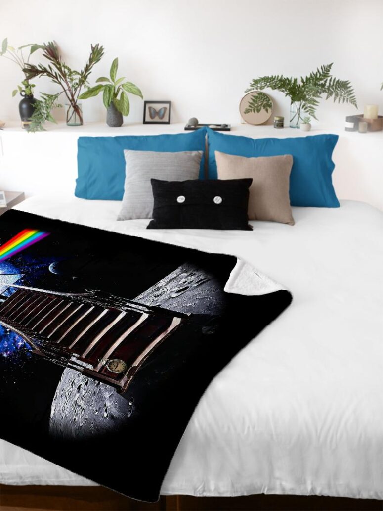 Stairway To The Moon Pink Floyd Velveteen Plush Blanket Stairway To The Moon Pink Floyd Velveteen Plush Blanket