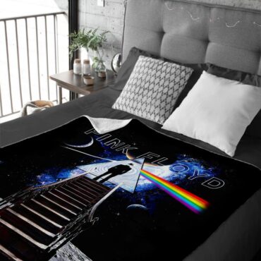 Stairway To The Moon Pink Floyd Velveteen Plush Blanket