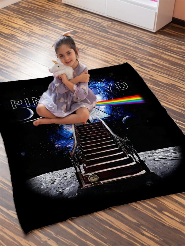 Stairway To The Moon Pink Floyd Velveteen Plush Blanket Stairway To The Moon Pink Floyd Velveteen Plush Blanket