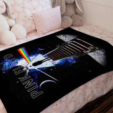 Stairway To The Moon Pink Floyd Velveteen Plush Blanket