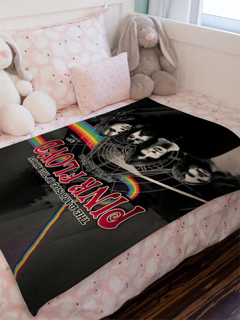The Dark Side Of The Moon 45th Anniversary Pink Floyd Velveteen Plush Blanket The Dark Side Of The Moon 45th Anniversary Pink Floyd Velveteen Plush Blanket