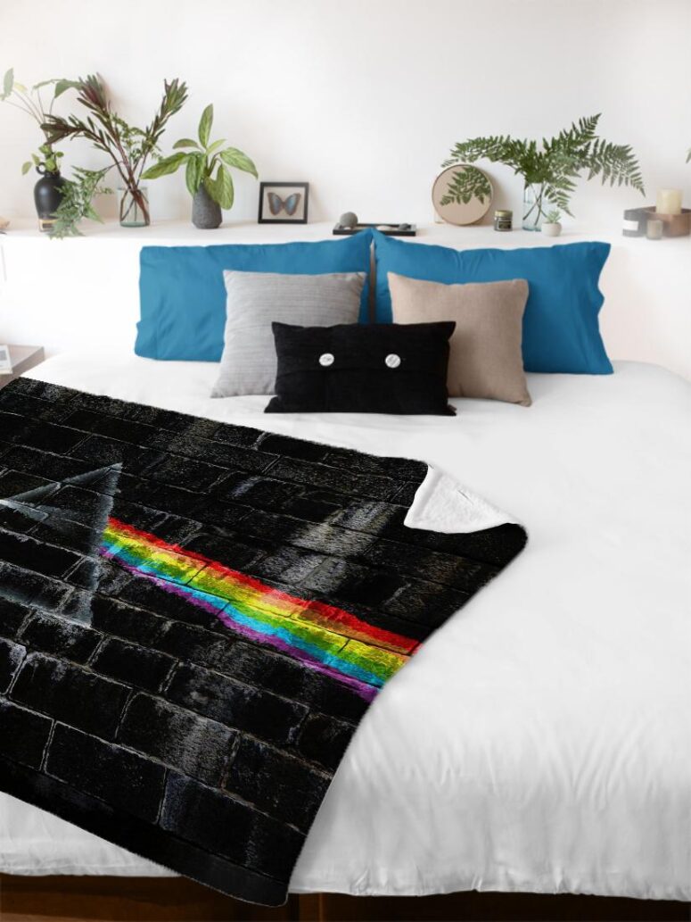The Dark Side Of The Moon In The Wall Art Pink Floyd Velveteen Plush Blanket The Dark Side Of The Moon In The Wall Art Pink Floyd Velveteen Plush Blanket