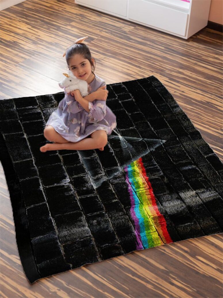 The Dark Side Of The Moon In The Wall Art Pink Floyd Velveteen Plush Blanket The Dark Side Of The Moon In The Wall Art Pink Floyd Velveteen Plush Blanket