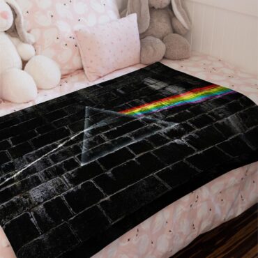 The Dark Side Of The Moon In The Wall Art Pink Floyd Velveteen Plush Blanket