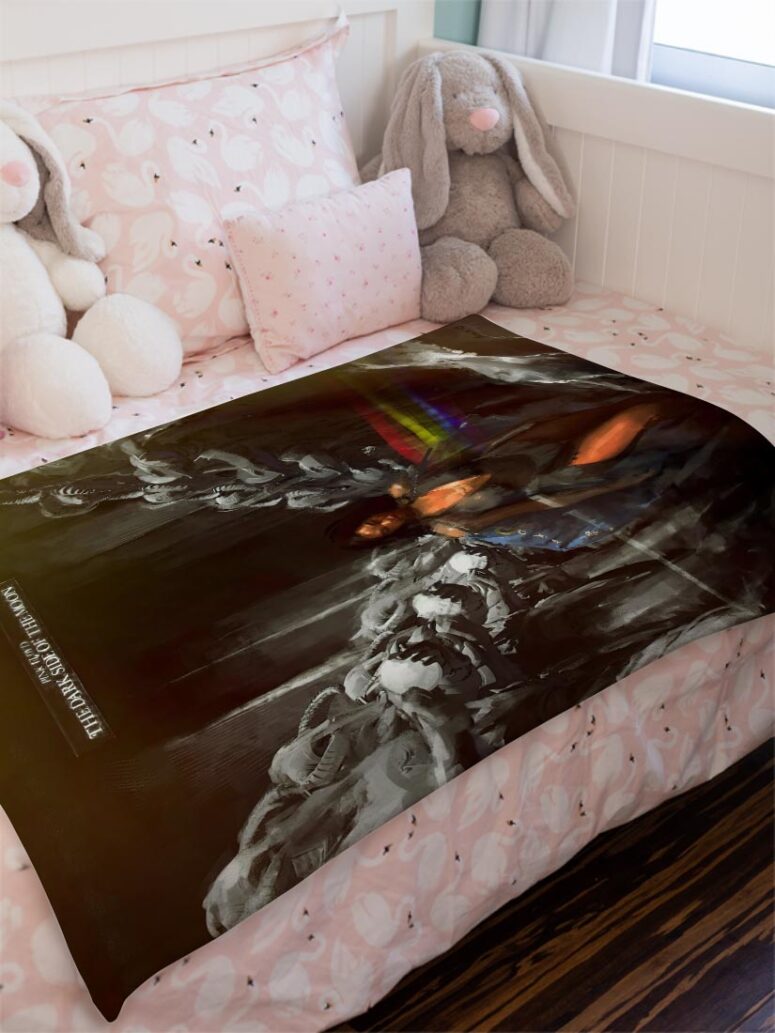 The Dark Side Of The Moon Lady Illustration Pink Floyd Velveteen Plush Blanket The Dark Side Of The Moon Lady Illustration Pink Floyd Velveteen Plush Blanket