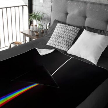 The Dark Side of the Moon Illustrator Pink Floyd Velveteen Plush Blanket