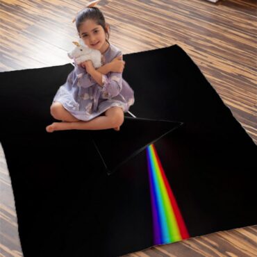 The Dark Side of the Moon Illustrator Pink Floyd Velveteen Plush Blanket