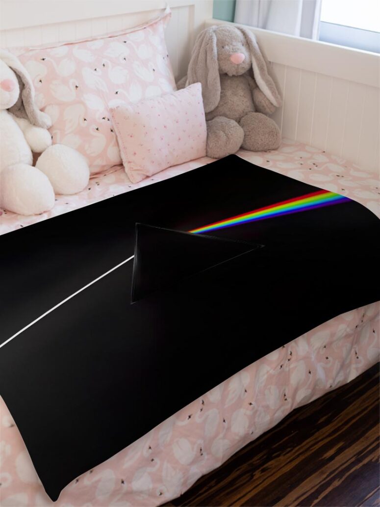 The Dark Side of the Moon Illustrator Pink Floyd Velveteen Plush Blanket The Dark Side of the Moon Illustrator Pink Floyd Velveteen Plush Blanket