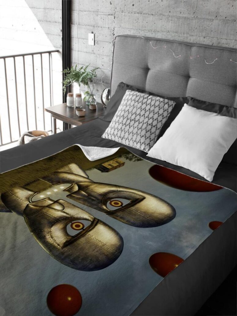 The Division Bell Fan Art Pink Floyd Velveteen Plush Blanket