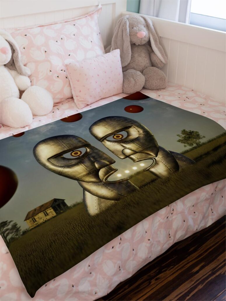 The Division Bell Fan Art Pink Floyd Velveteen Plush Blanket