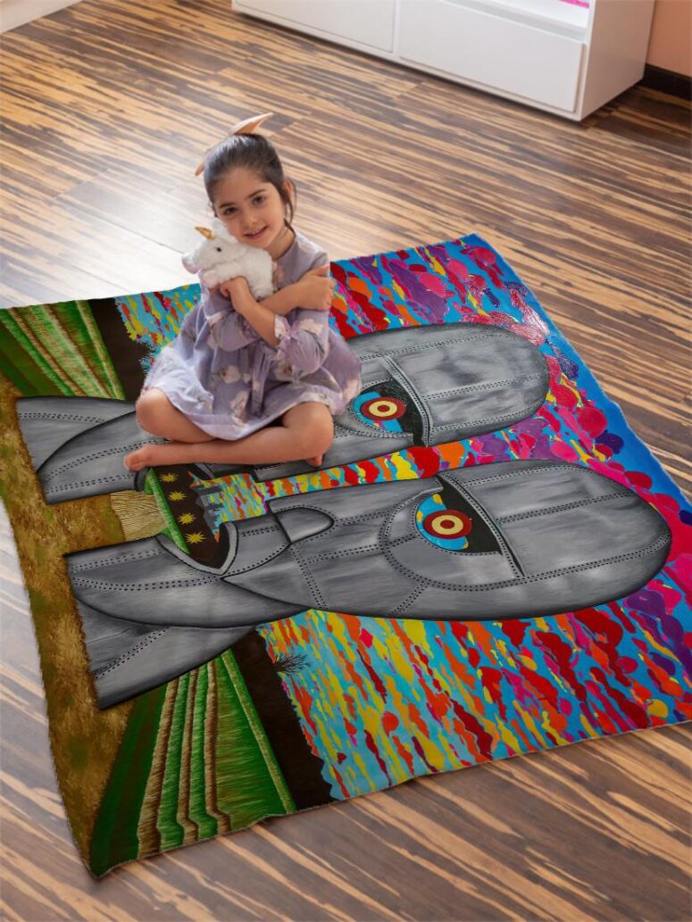 The Division Bell Painting Art Pink Floyd Velveteen Plush Blanket The Division Bell Painting Art Pink Floyd Velveteen Plush Blanket