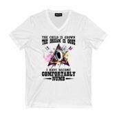 The Dream Is Gone And I Have Become Comfortably Numb Front Vneck White - OtherBrick