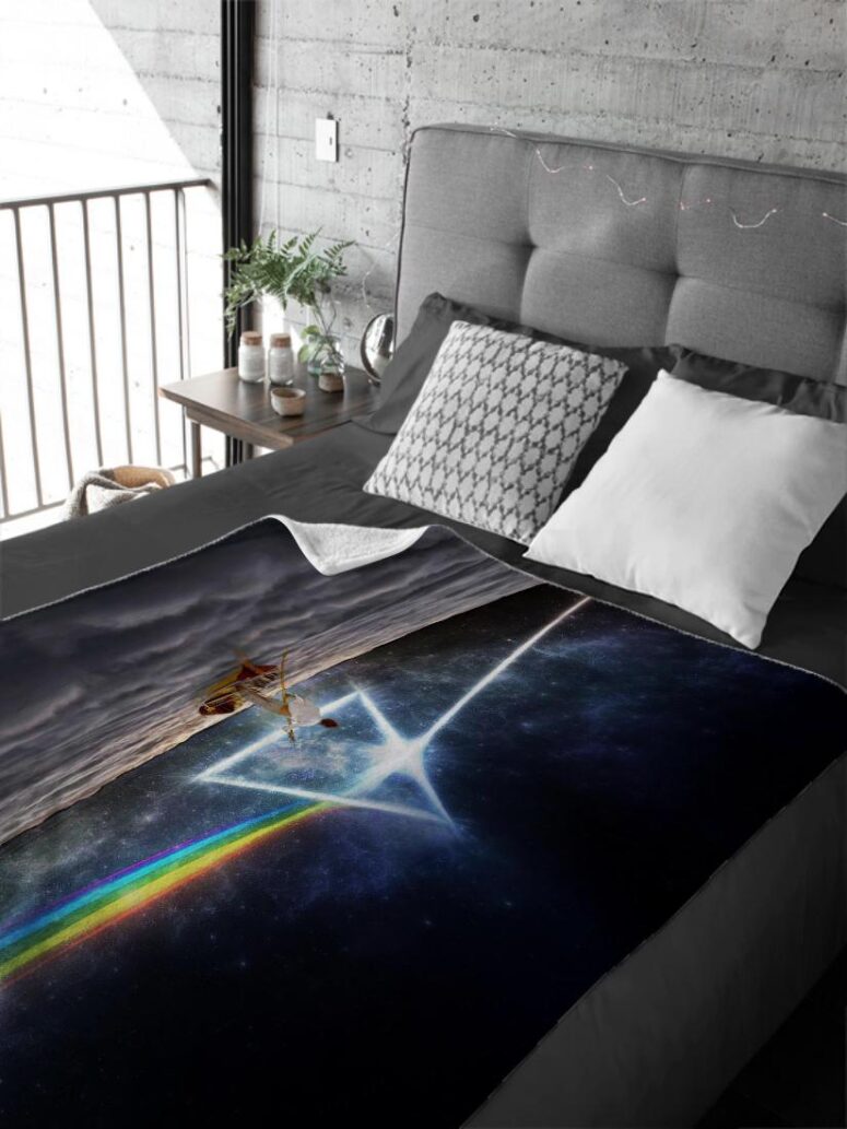 The Endless River x DSOTM Pink Floyd Velveteen Plush Blanket