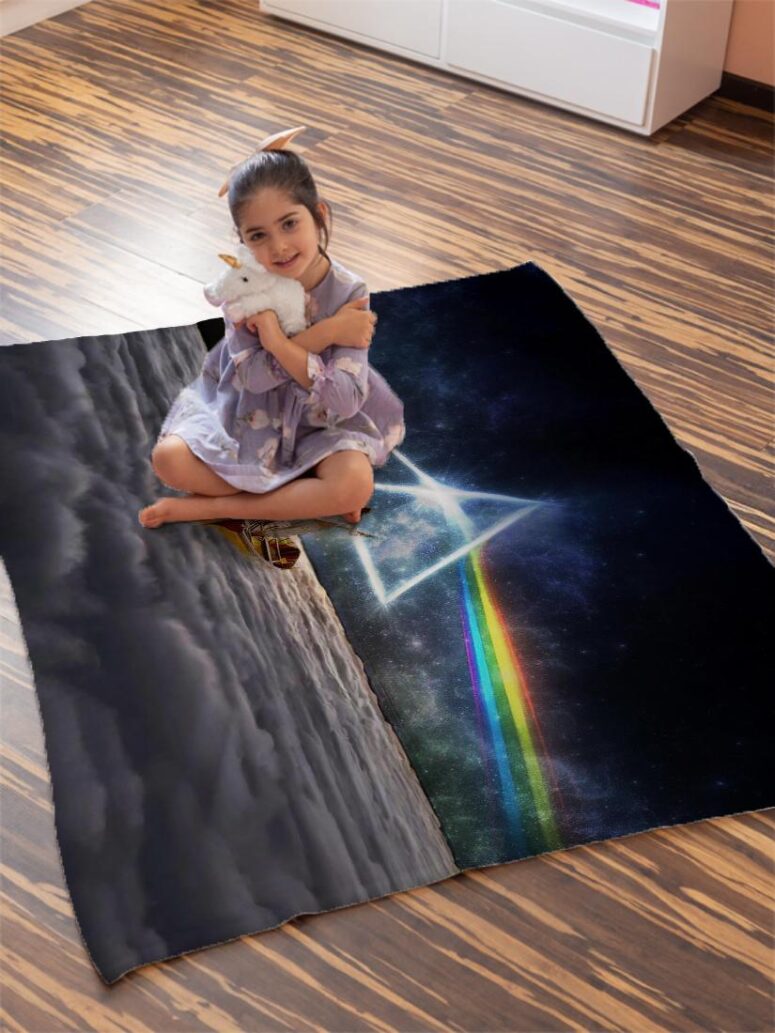The Endless River x DSOTM Pink Floyd Velveteen Plush Blanket