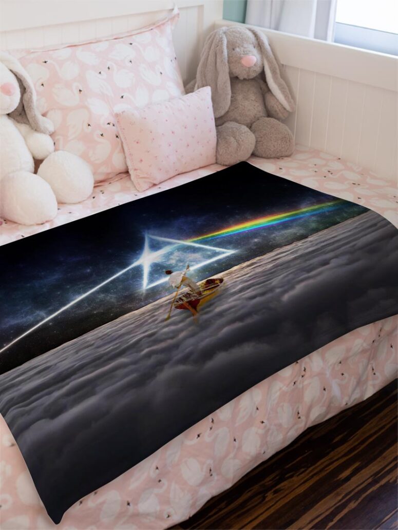 The Endless River x DSOTM Pink Floyd Velveteen Plush Blanket
