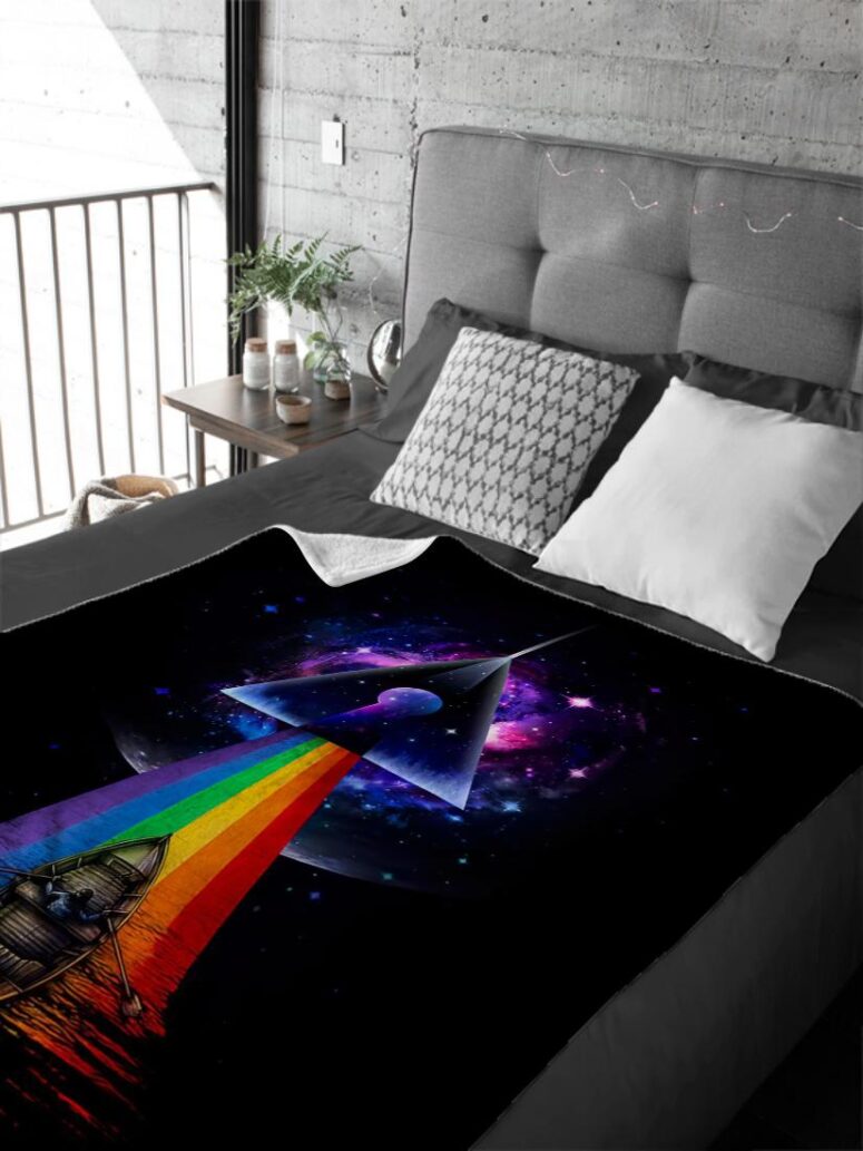 The Endless River x Dark side of the moon Pink Floyd Velveteen Plush Blanket The Endless River x Dark side of the moon Pink Floyd Velveteen Plush Blanket