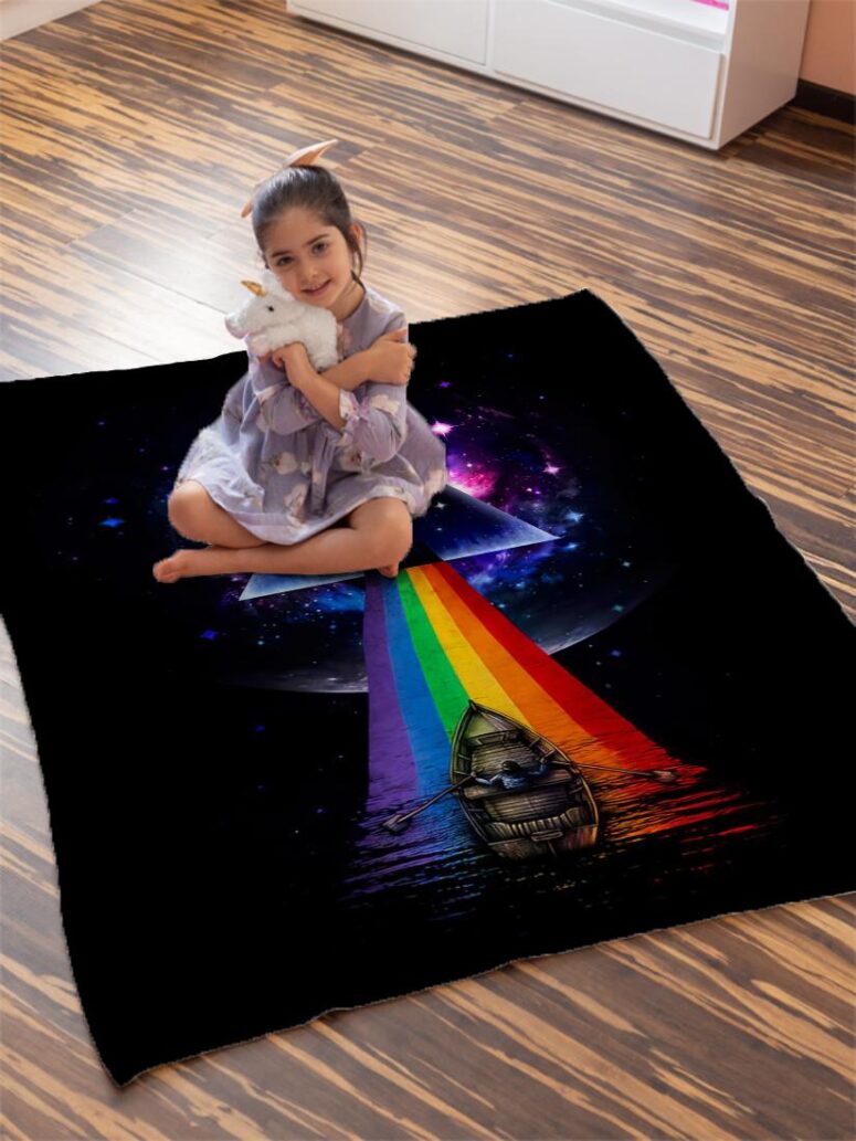 The Endless River x Dark side of the moon Pink Floyd Velveteen Plush Blanket The Endless River x Dark side of the moon Pink Floyd Velveteen Plush Blanket
