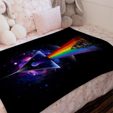 The Endless River x Dark side of the moon Pink Floyd Velveteen Plush Blanket