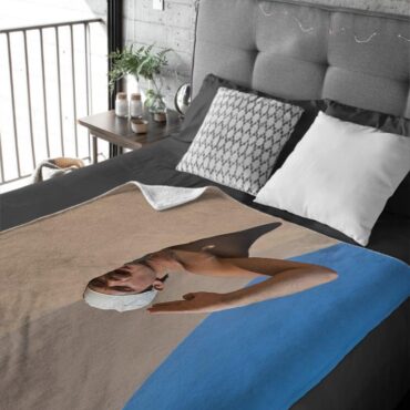 The Meaning of Half Life Desert Swimmer 1975 Pink Floyd Velveteen Plush Blanket