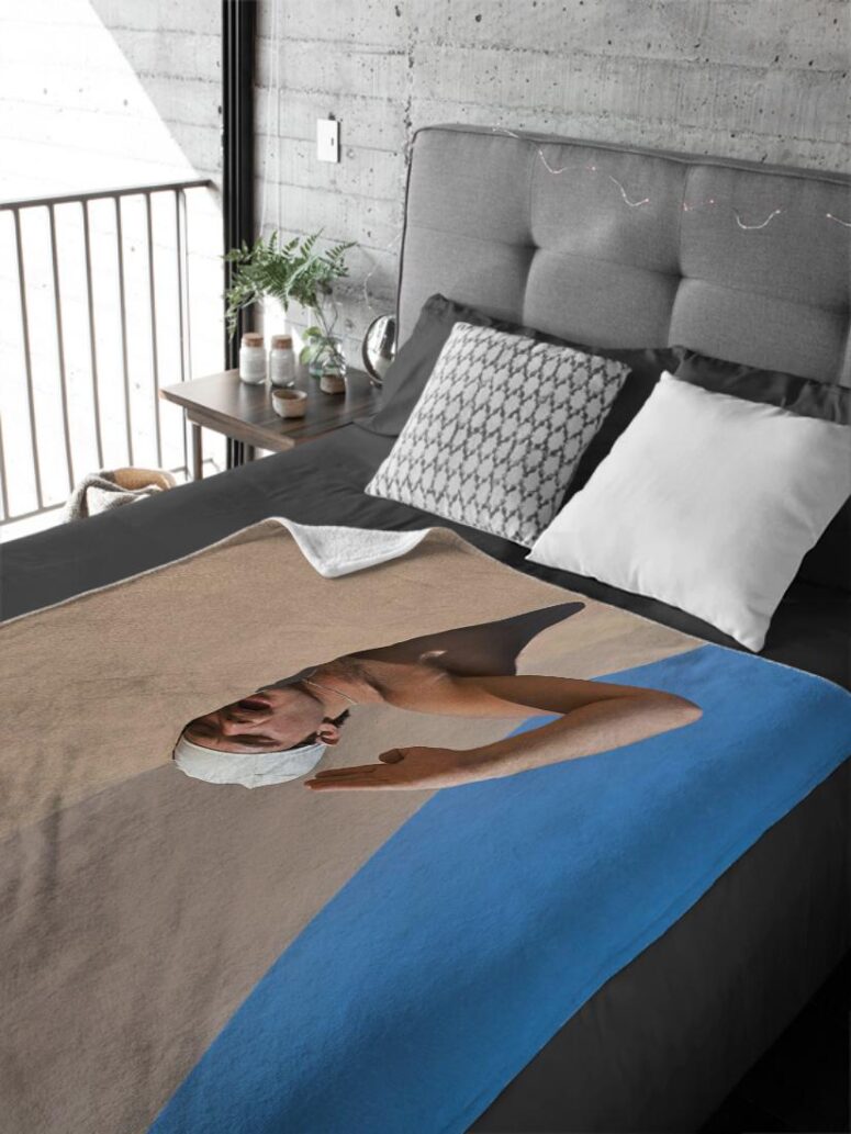 The Meaning of Half Life Desert Swimmer 1975 Pink Floyd Velveteen Plush Blanket