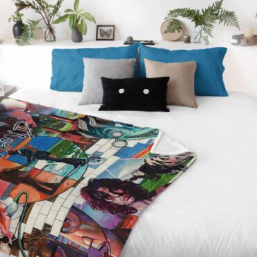The Wall Drawing Art Pink Floyd Velveteen Plush Blanket