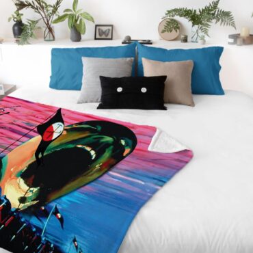 The Wall Hammers and Scream Pink Floyd Velveteen Plush Blanket