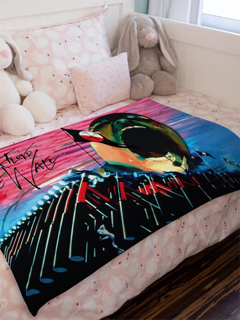 The Wall Hammers and Scream Pink Floyd Velveteen Plush Blanket