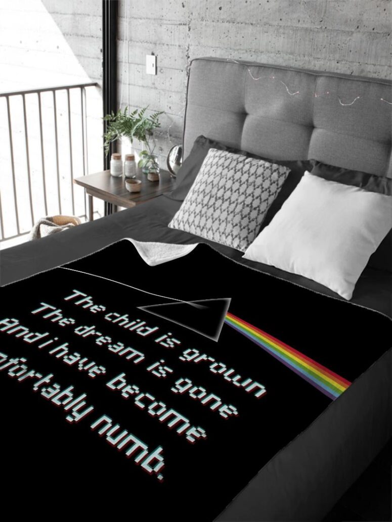The child is grown The dream is gone I have become comfortably numb Pink Floyd Velveteen Plush Blanket The child is grown The dream is gone I have become comfortably numb Pink Floyd Velveteen Plush Blanket