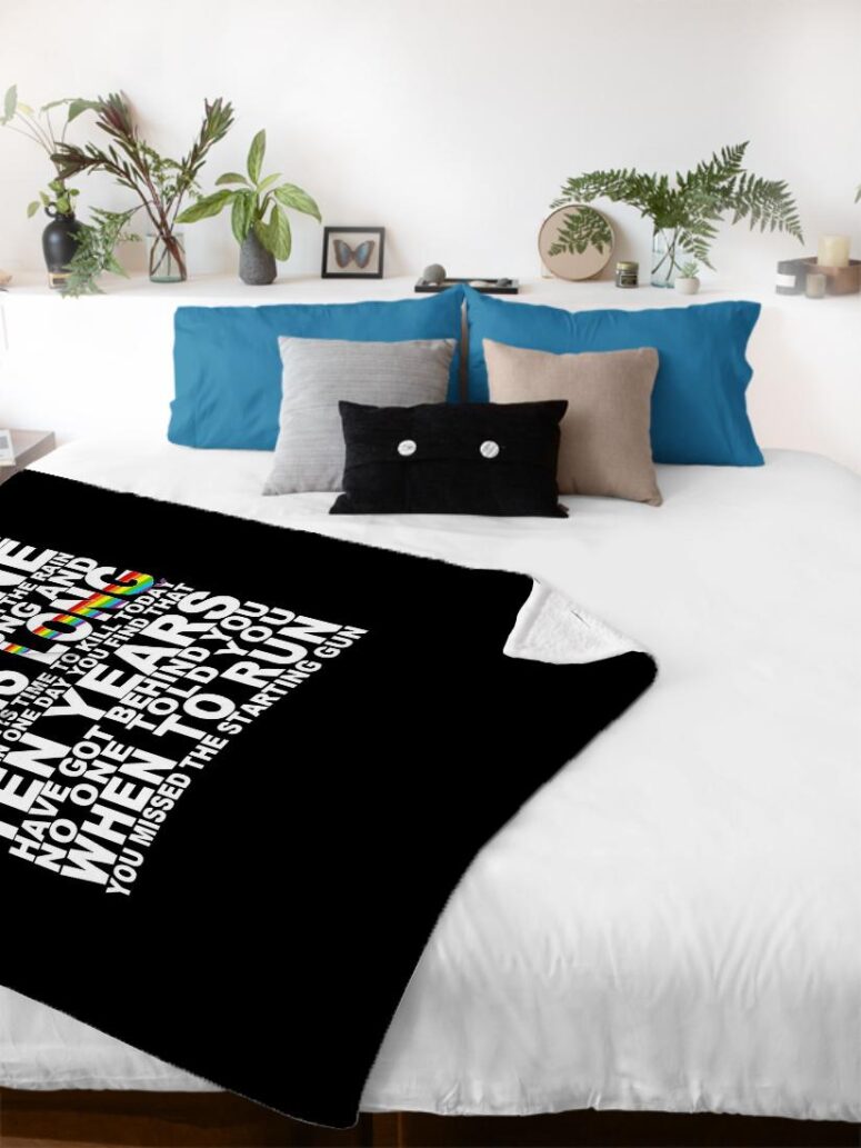 Tired of lying in the sunshine staying home to watch the rain Pink Floyd Velveteen Plush Blanket