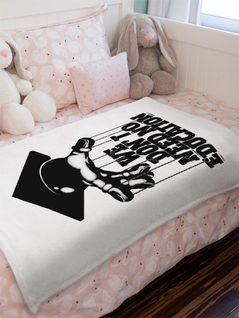 We dont need education Pink Floyd Velveteen Plush Blanket
