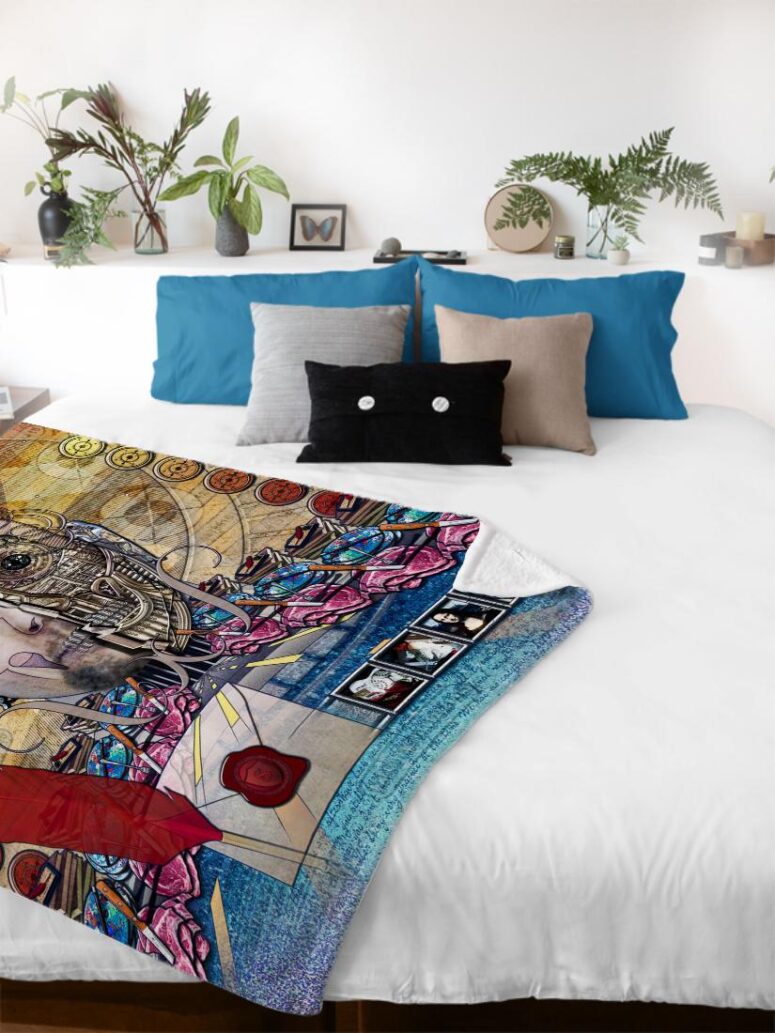 Welcome to the Machine Digital Art Pink Floyd Velveteen Plush Blanket Welcome to the Machine Digital Art Pink Floyd Velveteen Plush Blanket