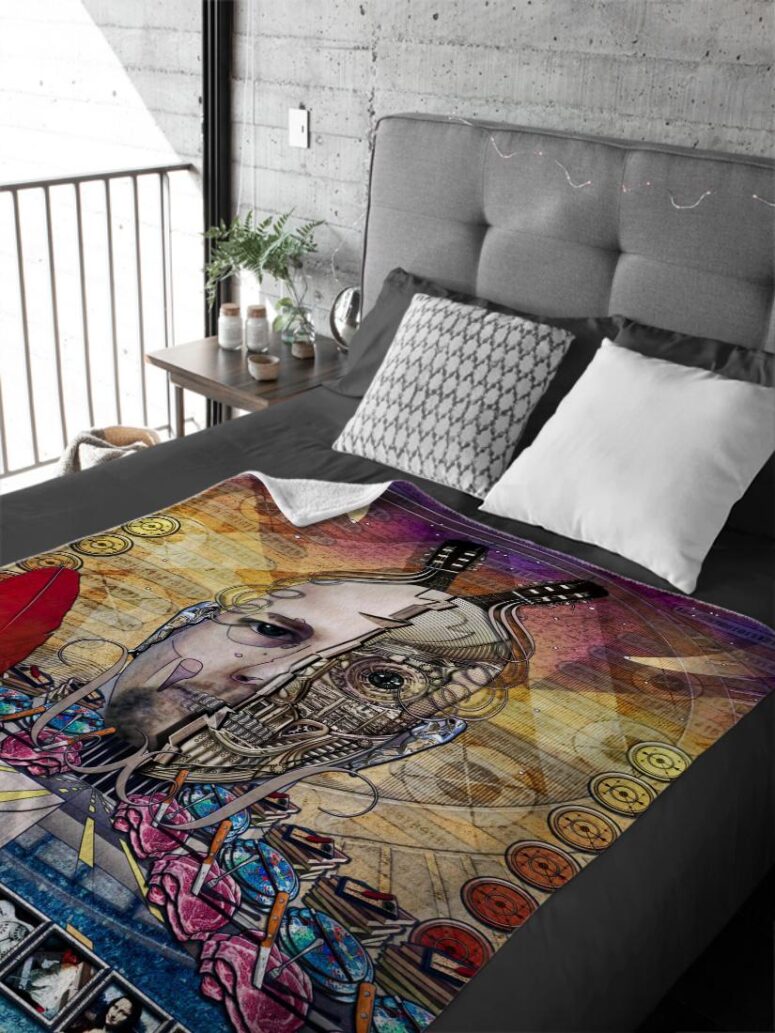Welcome to the Machine Digital Art Pink Floyd Velveteen Plush Blanket Welcome to the Machine Digital Art Pink Floyd Velveteen Plush Blanket