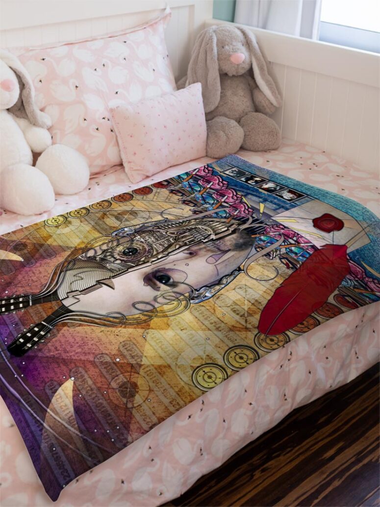 Welcome to the Machine Digital Art Pink Floyd Velveteen Plush Blanket Welcome to the Machine Digital Art Pink Floyd Velveteen Plush Blanket
