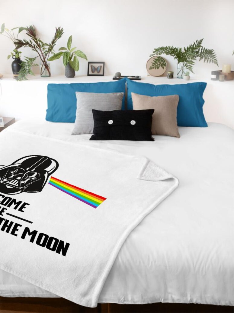 Welcome to the dark side of the moon Pink Floyd Velveteen Plush Blanket