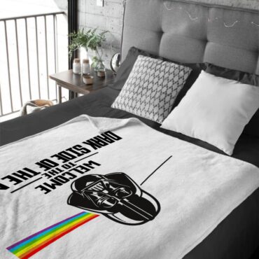 Welcome to the dark side of the moon Pink Floyd Velveteen Plush Blanket
