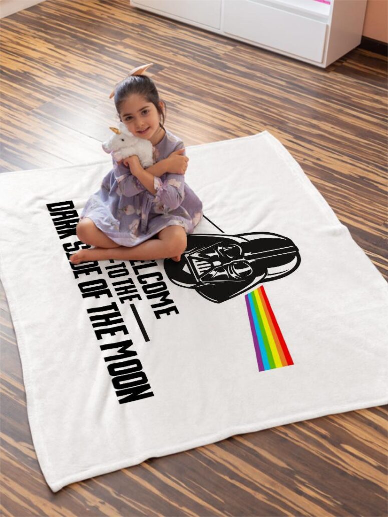 Welcome to the dark side of the moon Pink Floyd Velveteen Plush Blanket