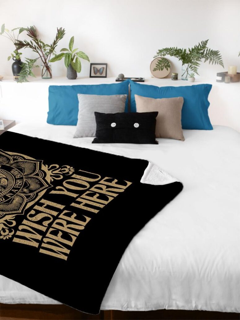 Wish You Were Here Were just two lost souls Swimming in a fish bowl Pink Floyd Velveteen Plush Blanket Wish You Were Here Were just two lost souls Swimming in a fish bowl Pink Floyd Velveteen Plush Blanket