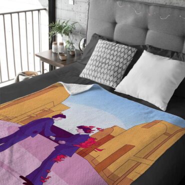 Wish you were here Art Pink Floyd Velveteen Plush Blanket