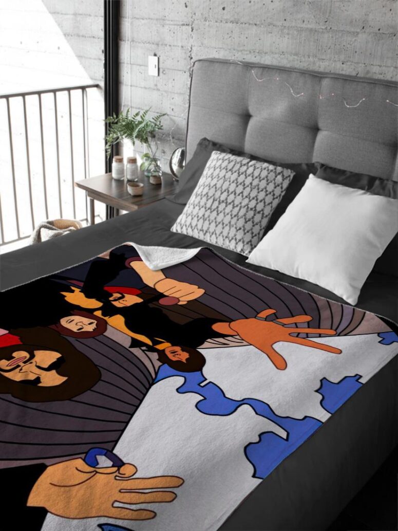 Pink Floyd Fish Eye Lense Velveteen Plush Blanket Pink Floyd Fish Eye Lense Velveteen Plush Blanket