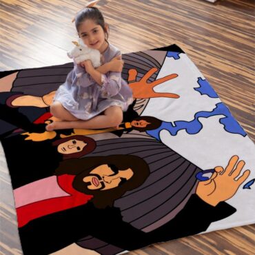 Pink Floyd Fish Eye Lense Velveteen Plush Blanket