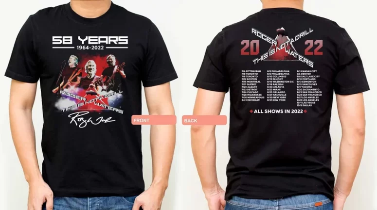 58 Years Roger Waters Tour Custom Year Pink Floyd Shirt 58 Years Roger Waters Tour Custom Year Pink Floyd Shirt